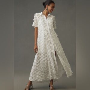 Anthro Porridge 3D flower shirt dress